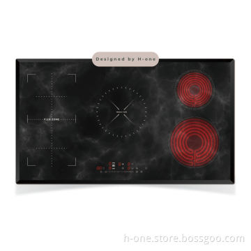 High-Power Built-in Hybrid Cooker with 5 Burners and Flex Zone